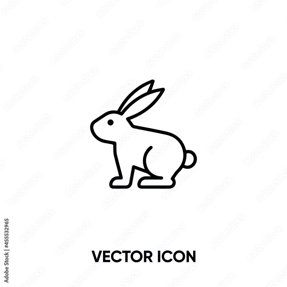 Rabbit vector icon. Modern, simple flat vector illustration for website or mobile app.Rabbit symbol, logo illustration. Pixel perfect vector graphics
Rabbit vector icon. Modern, simple flat vector illustration for website or mobile app.Rabbit symbol, logo illustration. Pixel perfect vector graphics