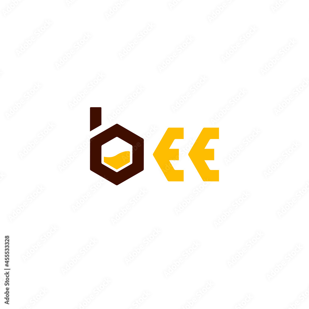 simple bee logo hexagon Template Design simple bee logo hexagon Template Design