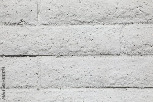 White painted brick texture in close-up detail