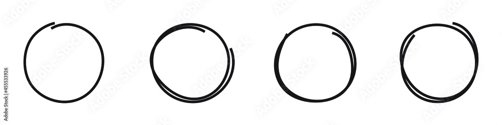 Hand drawn circles sketch frame super set. Rounds scribble line circles. Vector illustrations. Hand drawn circles sketch frame super set. Rounds scribble line circles. Vector illustrations.