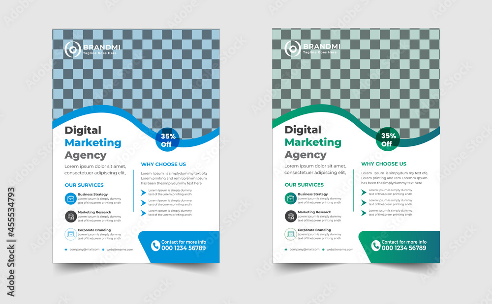 Modern Creative Corporate Business Flyer Template.