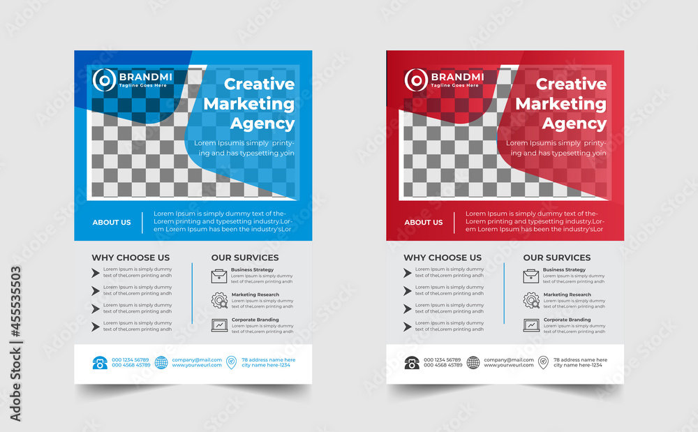 Modern Creative Corporate Business Flyer Template.