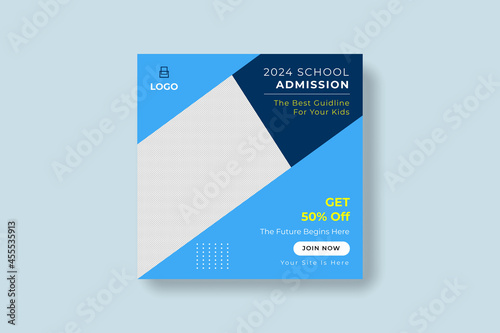 School education admission social media post & web banner template