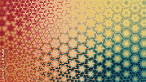 A colorful background with repetition of hexagon shapes to use in wallpapers web design and websites  