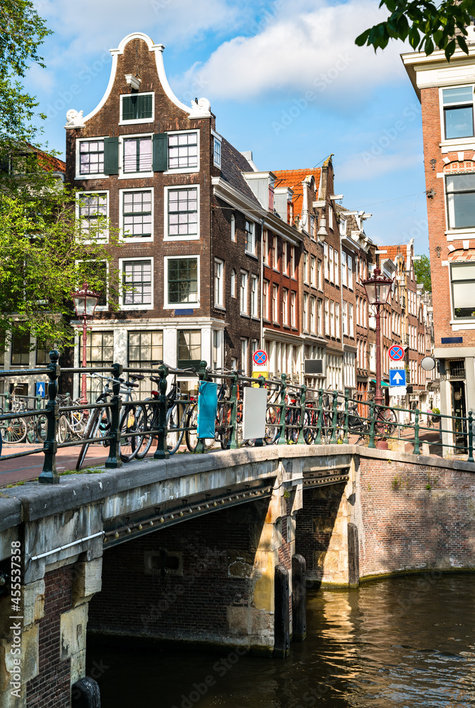 Typical architecture of Amsterdam in the Netherlands