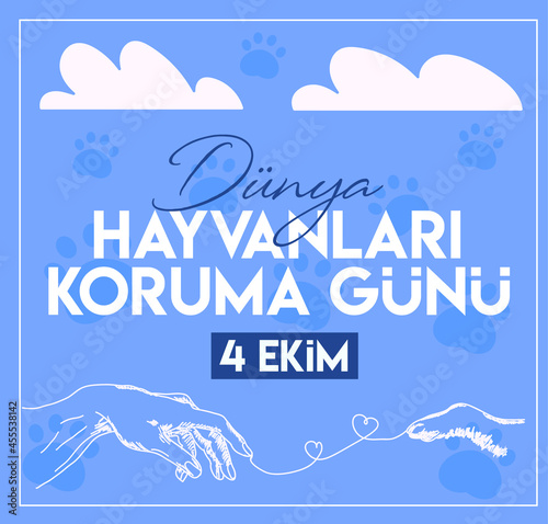 Onlar bize emanet 4 Ekim Dunya Hayvanlari Koruma Gunu translate:
they are entrusted to us 4th October world animal day