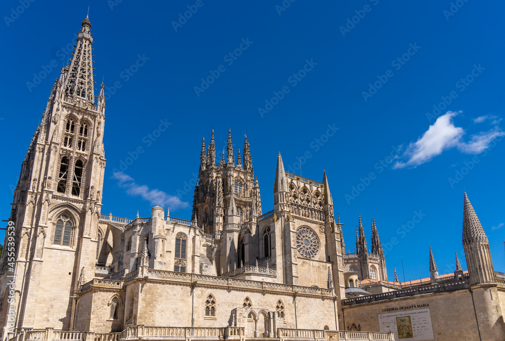 The Cathedral of Saint Mary of Burgos, Burgos, Castille and Leon, Spain. An UNESCO World heritage landmark along the Way of St. James