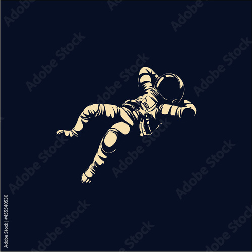 icon logo vector astronaut chilling