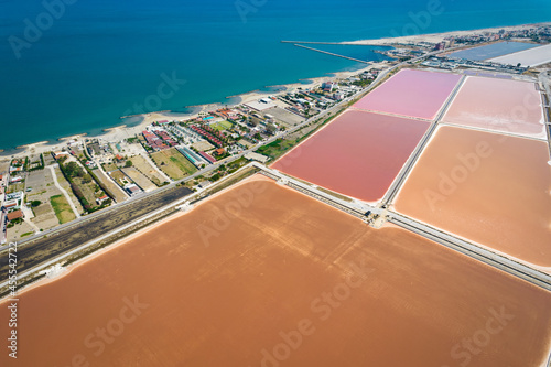 Obraz na plátně Vista aerea delle saline di margherita di savoia
