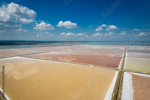Obraz na plátně Vista aerea delle saline di margherita di savoia