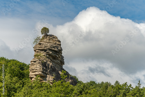 Rocky tower in the Méouge gorges in the Drome. France.