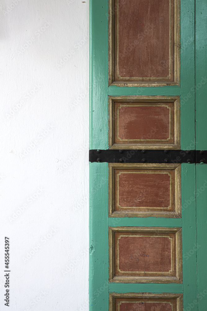 Arab architecture in the old medina. Streets, doors, windows, details