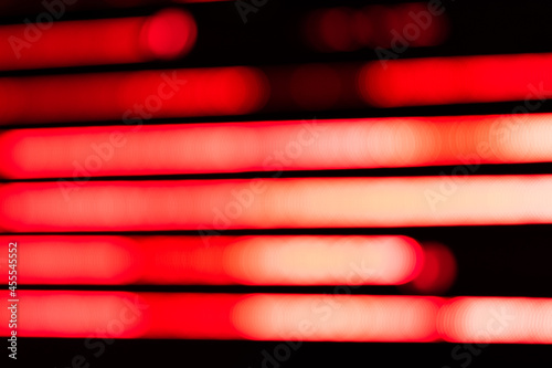 Blurred image of red light lines at night