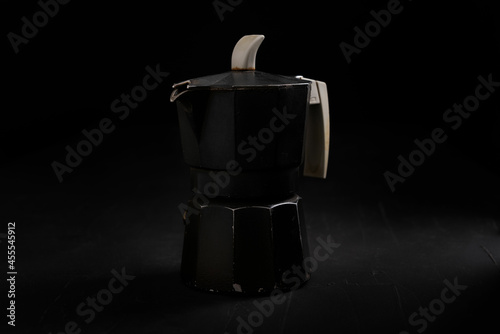 Isolated Coffee maker on black background
