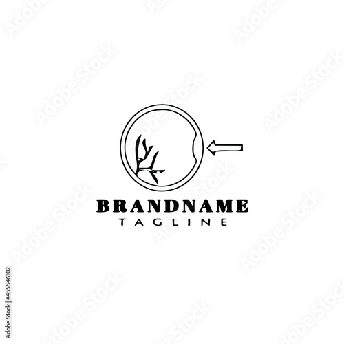 eye doctor logo cartoon icon design template black isolated vector