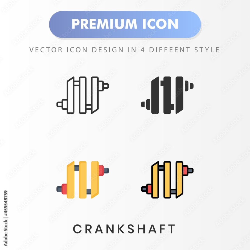 Obraz premium crankshaft icon for your website design, logo, app, UI. Vector graphics illustration and editable stroke.