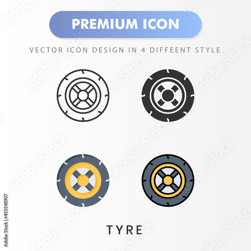 tyre icon for your website design, logo, app, UI. Vector graphics illustration and editable stroke.