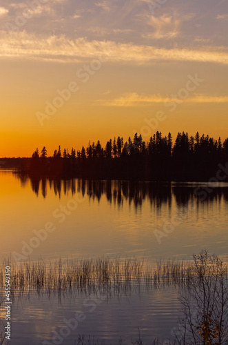 A Colorful Evening at Astotin Lake