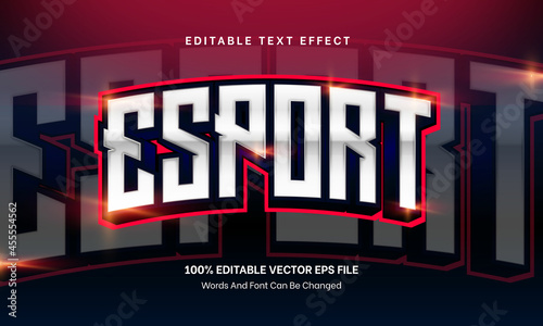 Gaming Esport Glowing Editable Text Effect, Editable Font Style Theme