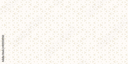 Wallpaper Mural Golden vector seamless pattern with small linear triangles. Subtle minimalist background with scattered tiny shapes. Luxury modern gold and white ornament texture. Trendy modern minimal repeat design Torontodigital.ca
