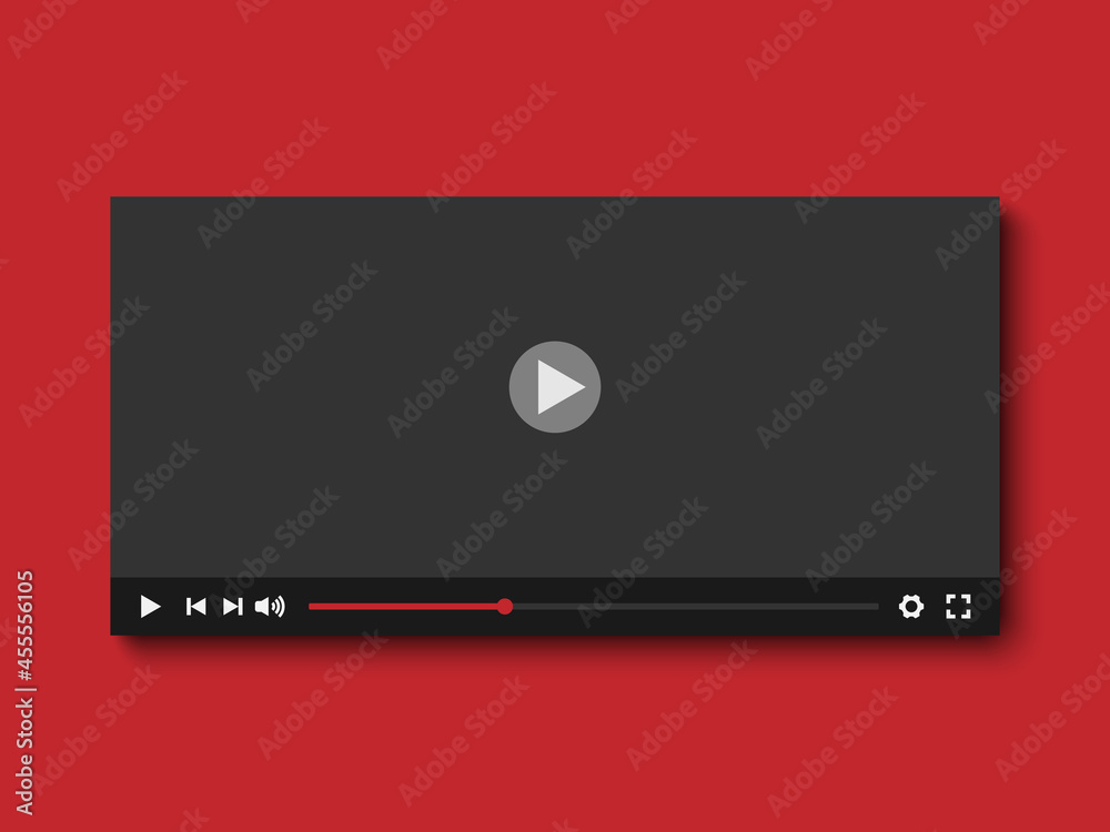 Video player flat design, vector illustration Video player flat design, vector illustration