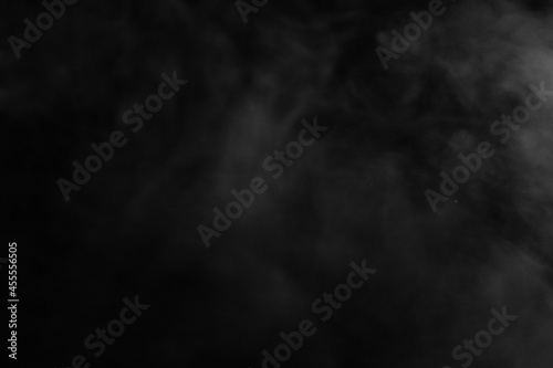 white smoke on a black background. Overlay