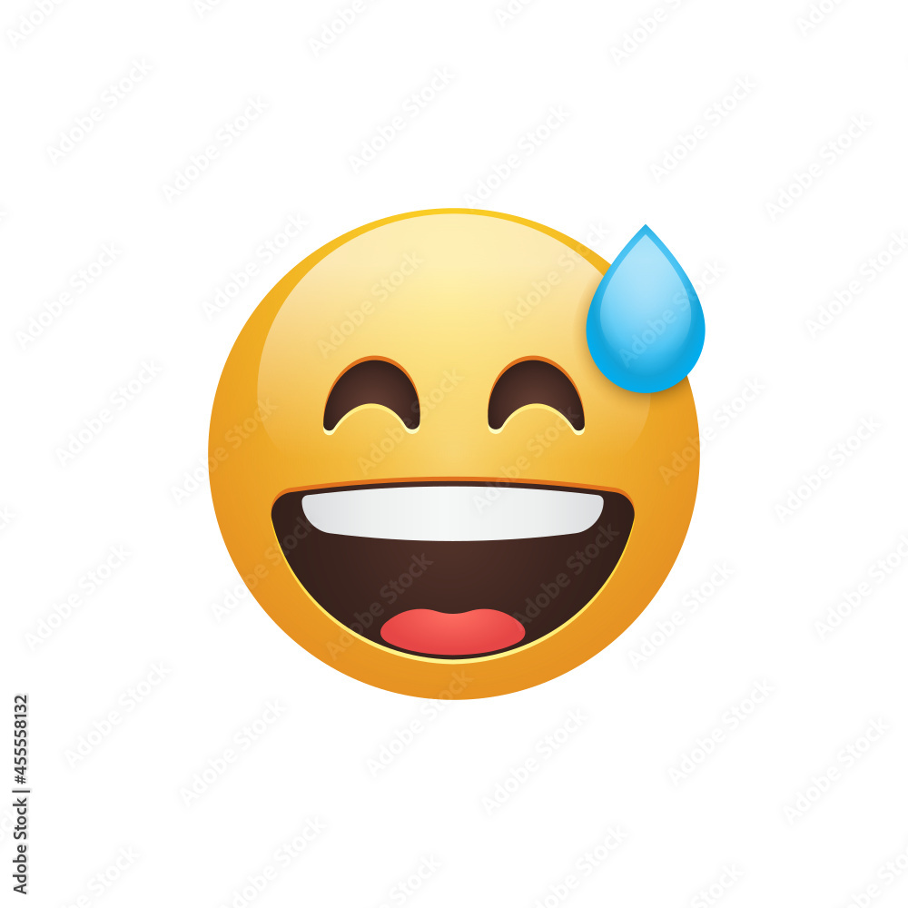 Fototapeta premium Grin Smiley Face (Sweat)