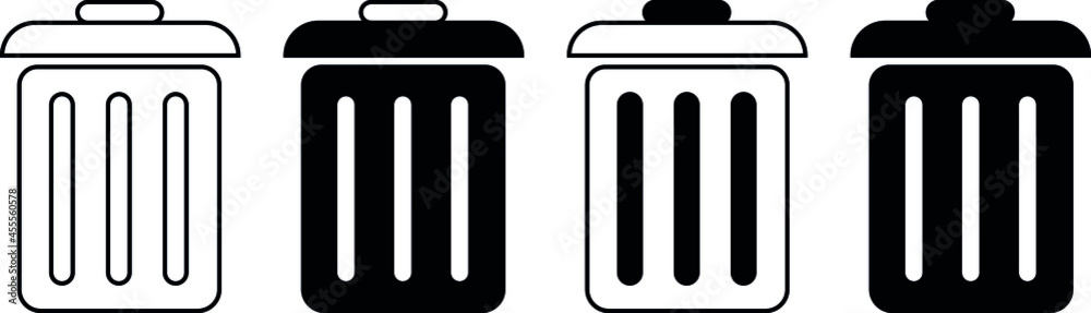 Trash can vector icon. Delete sign - garbage can Trash can vector icon. Delete sign - garbage can