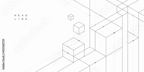 Abstract geometric technological background. Vector creative design.