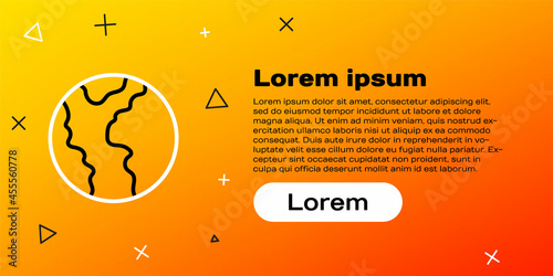 Line Global economic crisis icon isolated on yellow background. World finance crisis. Colorful outline concept. Vector
