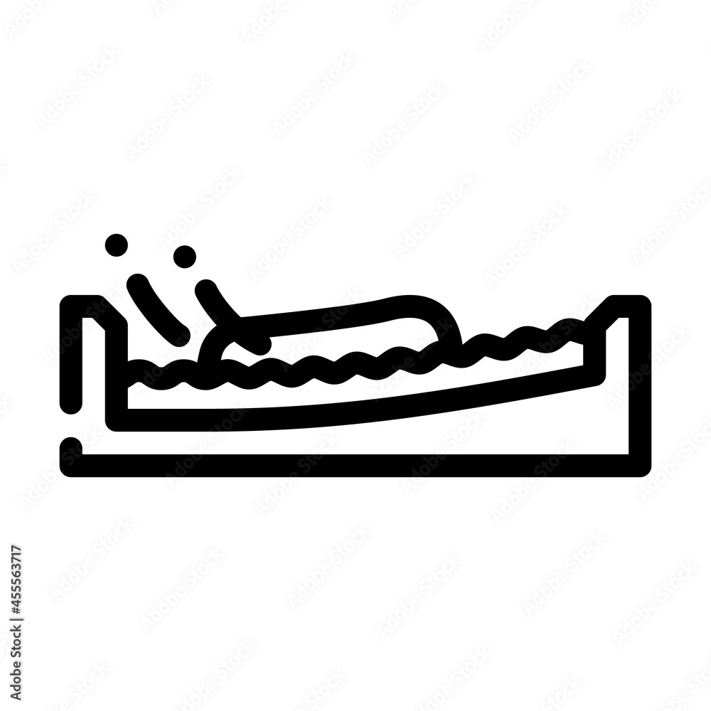 flow board water sport line icon vector. flow board water sport sign. isolated contour symbol black illustration flow board water sport line icon vector. flow board water sport sign. isolated contour symbol black illustration
