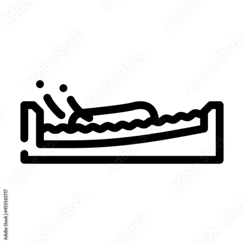 flow board water sport line icon vector. flow board water sport sign. isolated contour symbol black illustration