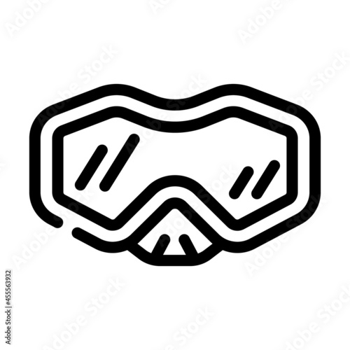 diving mask line icon vector. diving mask sign. isolated contour symbol black illustration