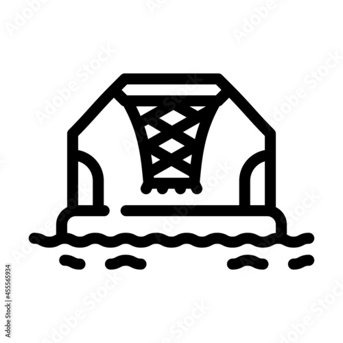 water basketball line icon vector. water basketball sign. isolated contour symbol black illustration