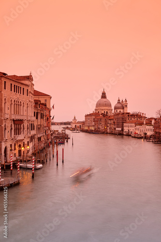 View of the Grand Canal and the Basilica of Santa Maria della Salute, from the Bridge of Academy, Venice, Italy © Massimo Pizzotti