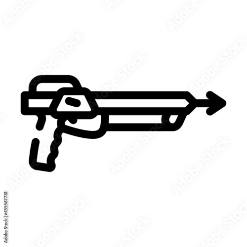 spearfishing underwater hobby line icon vector. spearfishing underwater hobby sign. isolated contour symbol black illustration
