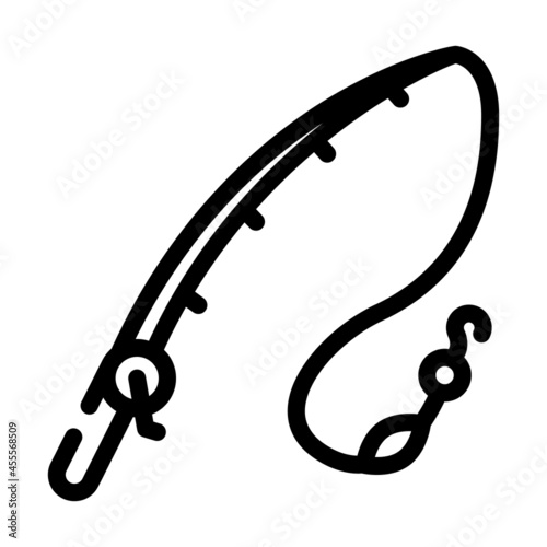 fishing water sport line icon vector. fishing water sport sign. isolated contour symbol black illustration