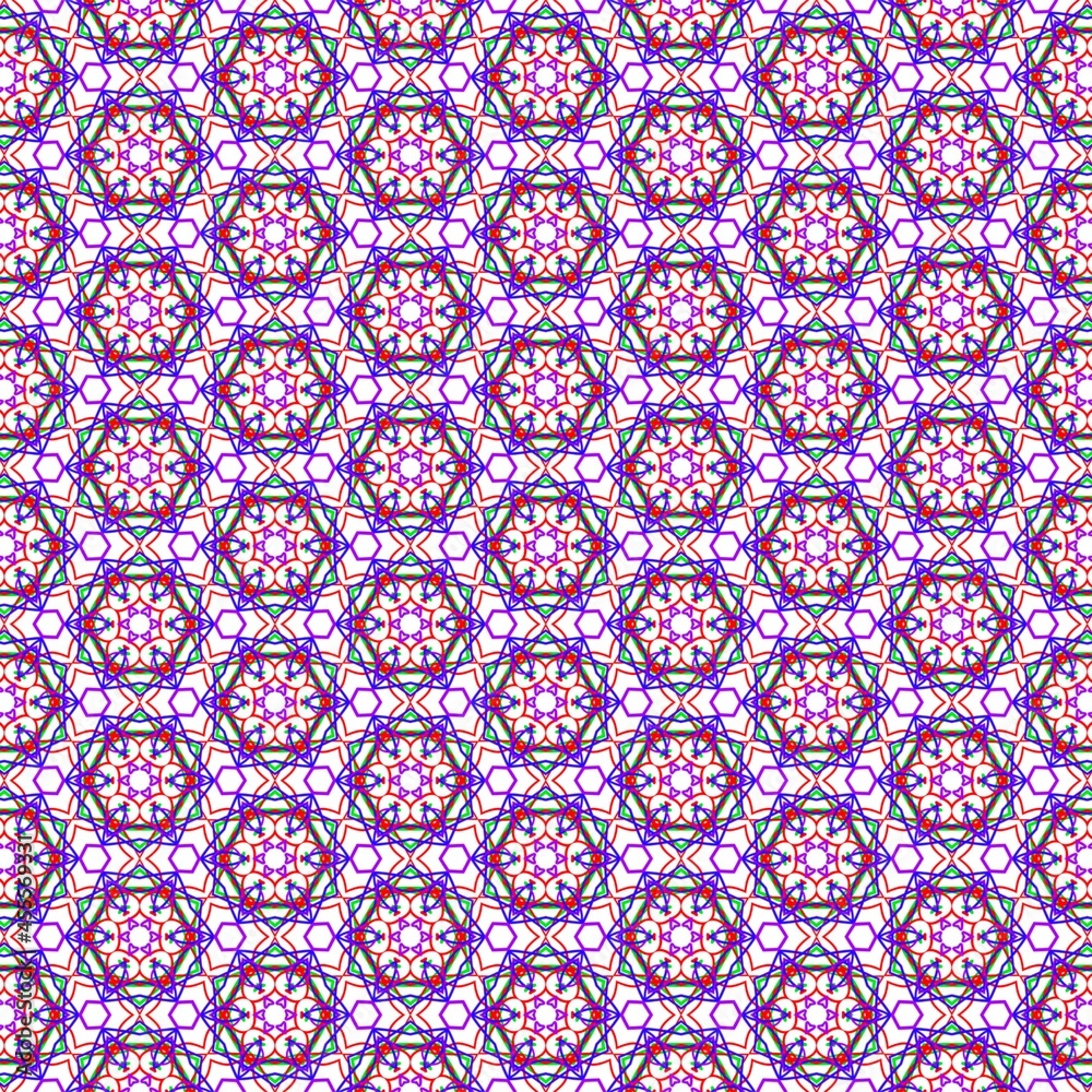 Vector seamless pattern in bright shades of purple