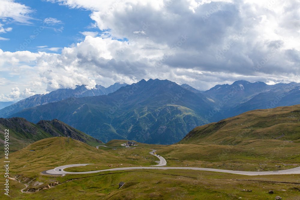 High alpine road Grossglockner in Austria