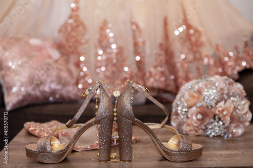 Shoes and bouqueT