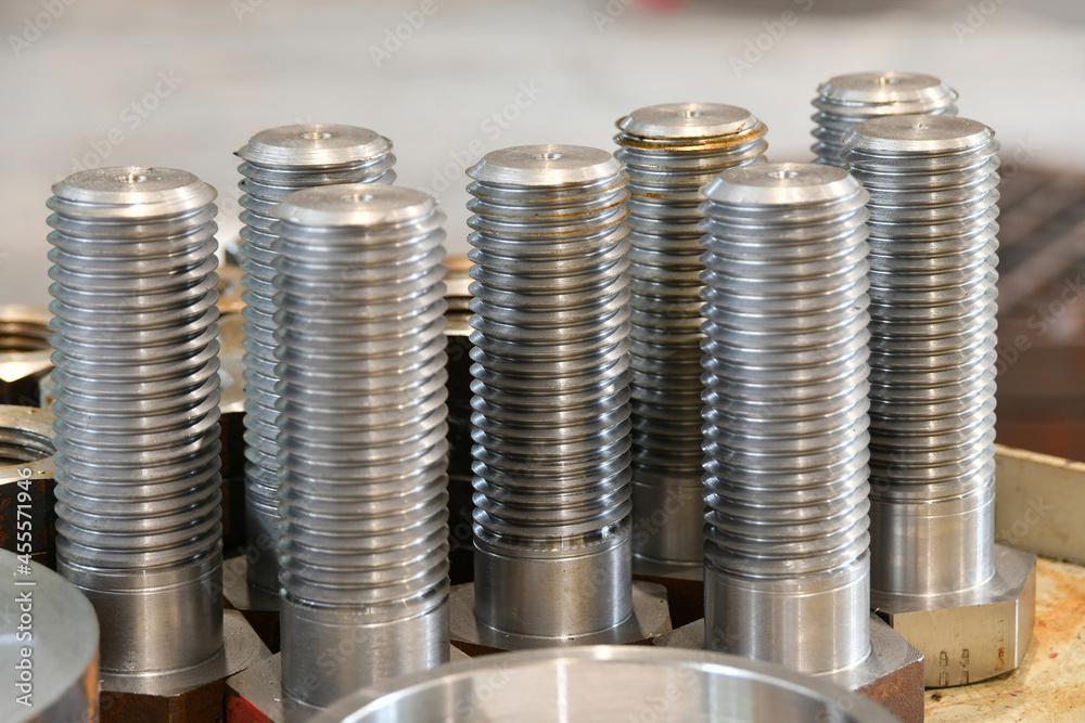 Large diameter bolts made on a lathe in stock. Large diameter bolts made on a lathe in stock.