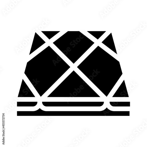 tile layer floor glyph icon vector. tile layer floor sign. isolated contour symbol black illustration