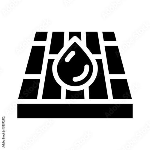 waterproof layer floor glyph icon vector. waterproof layer floor sign. isolated contour symbol black illustration