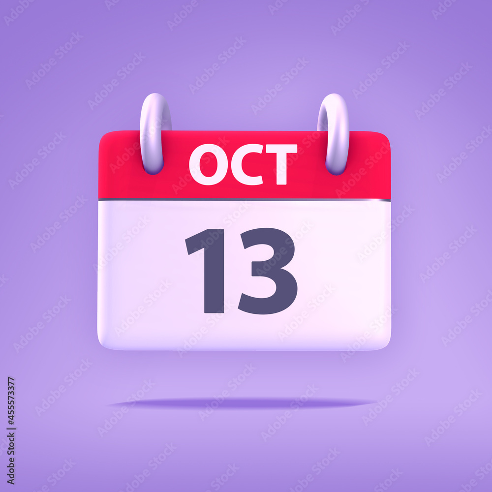 3D Calendar - October 13th 3D Calendar - October 13th