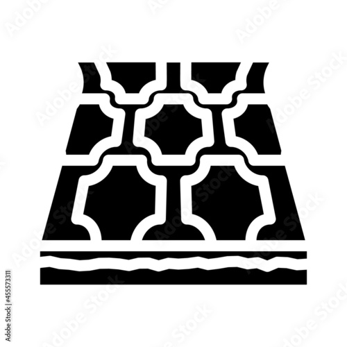 linoleum layer floor glyph icon vector. linoleum layer floor sign. isolated contour symbol black illustration