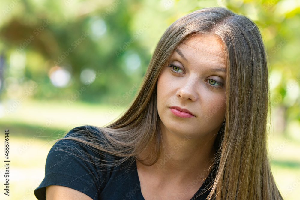 Surprised and perplexed look of a girl, close-up portrait Surprised and perplexed look of a girl, close-up portrait