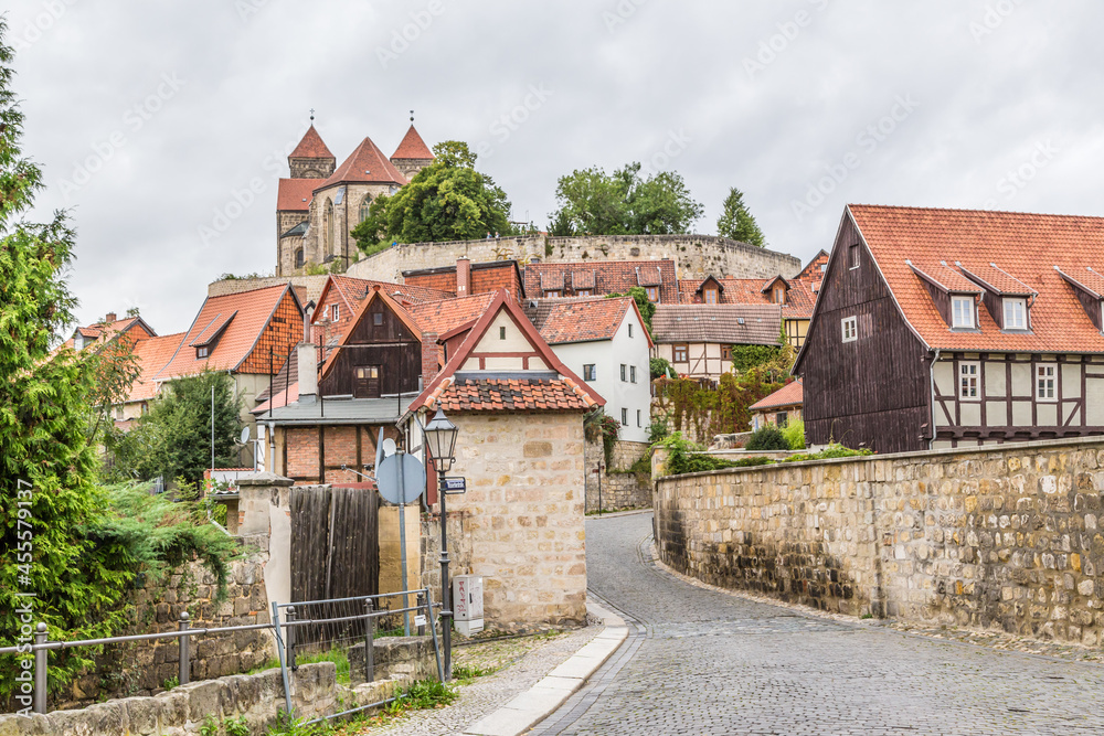 Quedlinburg, Germany. Street view in the historic center