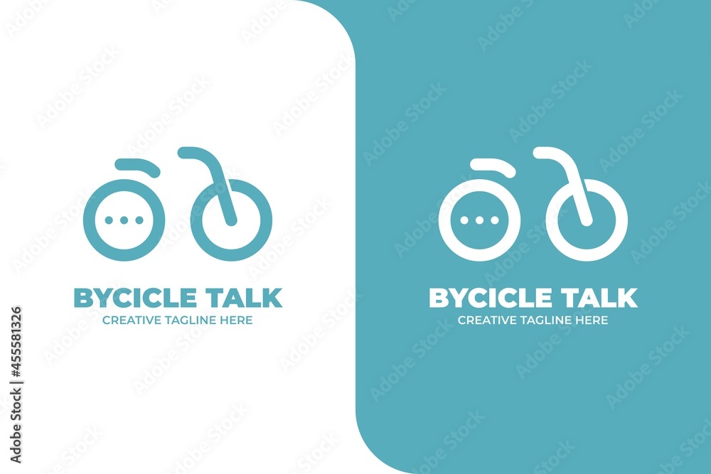 Bicycle Bubble Chat Messenger App Logo Bicycle Bubble Chat Messenger App Logo