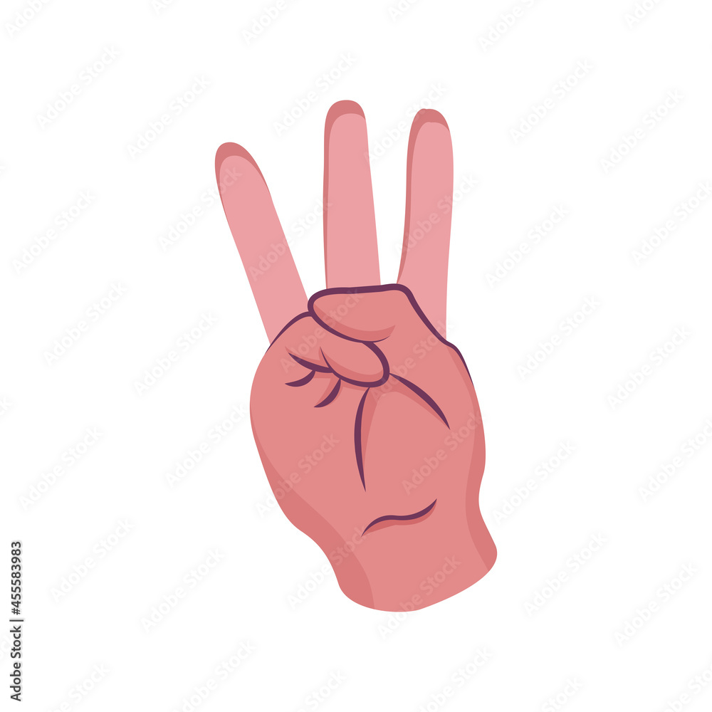 Isolated hand doing sign language Vector illustration Isolated hand doing sign language Vector illustration