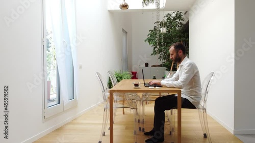Man doing smart working at home
